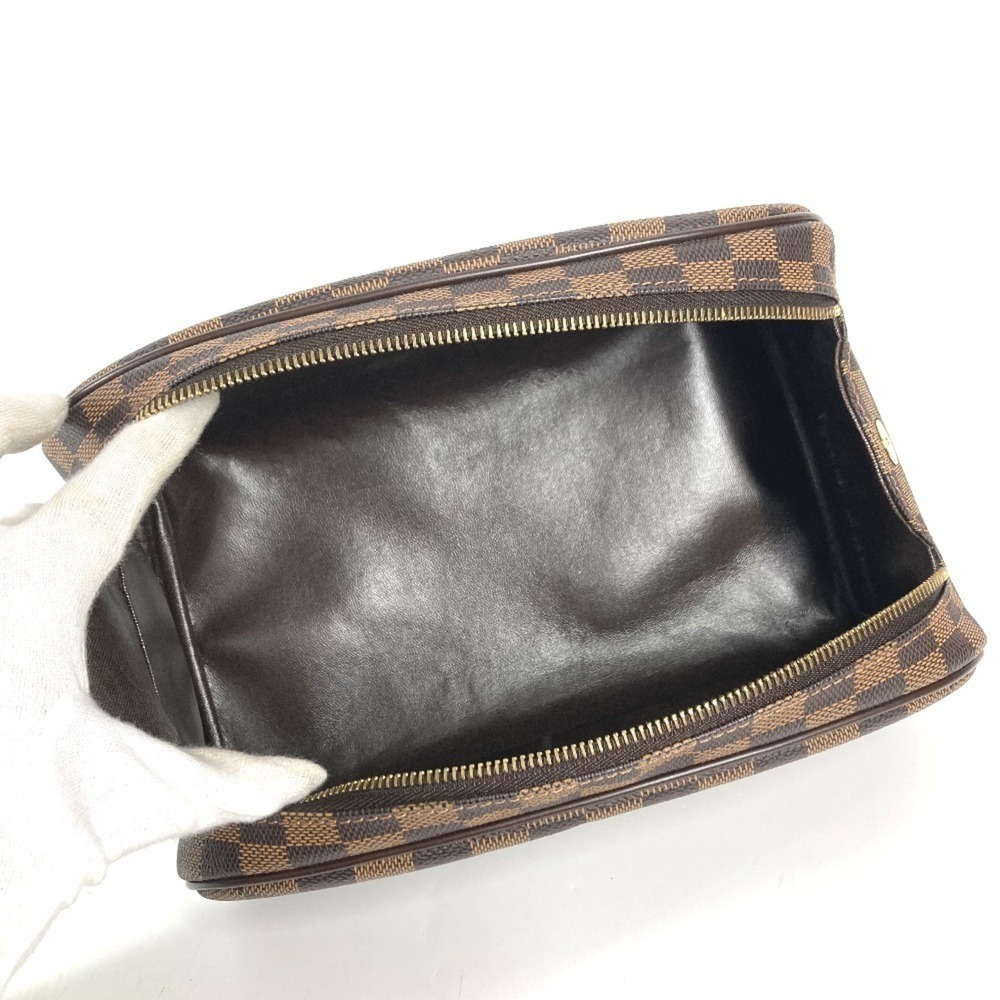 LOUIS VUITTON Authentic Brown Damier Canvas Pouch - Picture 9 of 16